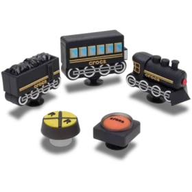 3D-Zug-Jibbitz-Anstecker, 5er-Pack 3D-Zug-Jibbitz-Anstecker, 5er-Pack