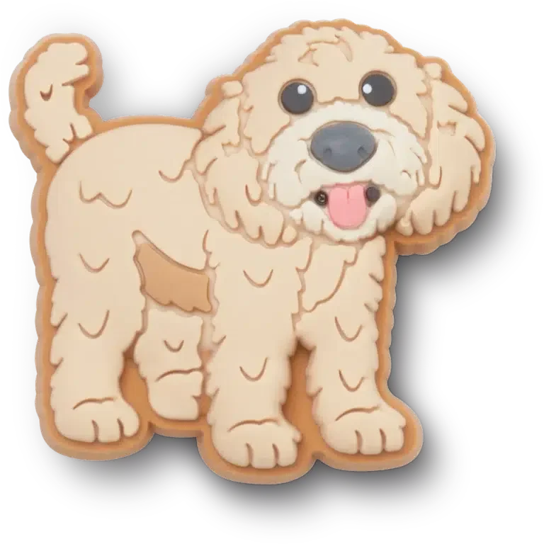 „B’golden Doodle Puppy Jibbitz-Schuhanhänger“ „B’golden Doodle Puppy Jibbitz-Schuhanhänger“