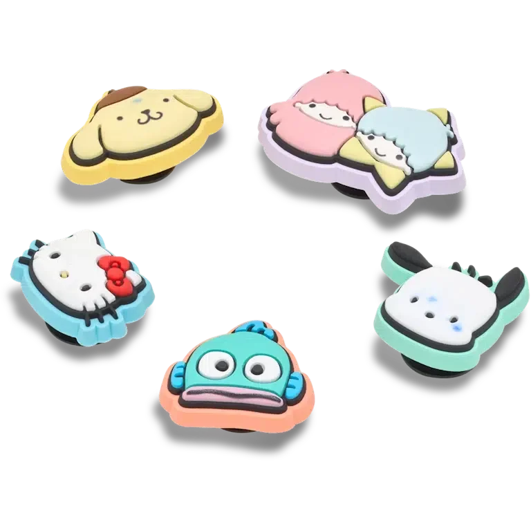 „B’hello Kitty® und Freunde – 5er-Pack Jibbitz-Schuhanhänger“ „B’hello Kitty® und Freunde – 5er-Pack Jibbitz-Schuhanhänger“