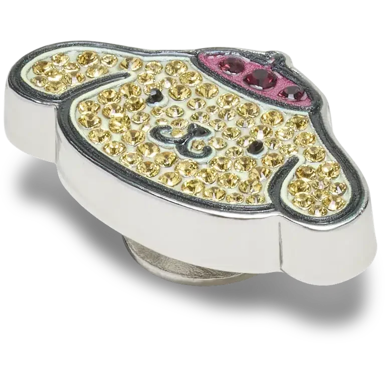 „B’pompompurin“ mit Swarovski®-Kristallen – Jibbitz™-Schuhanhänger „B’pompompurin“ mit Swarovski®-Kristallen – Jibbitz™-Schuhanhänger