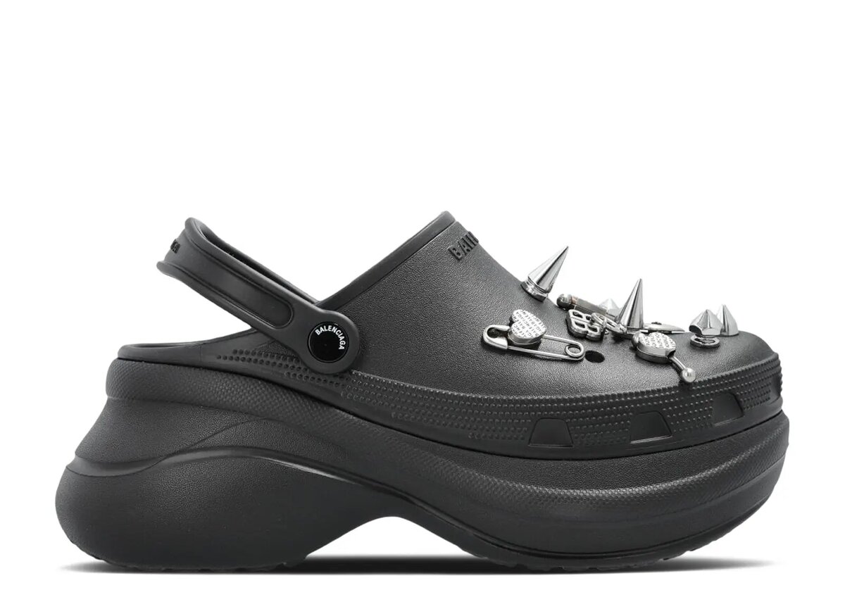 Balenciaga x Wmns Jibbitz Punk-Pantolette „Black“ Balenciaga x Wmns Jibbitz Punk-Pantolette „Black“