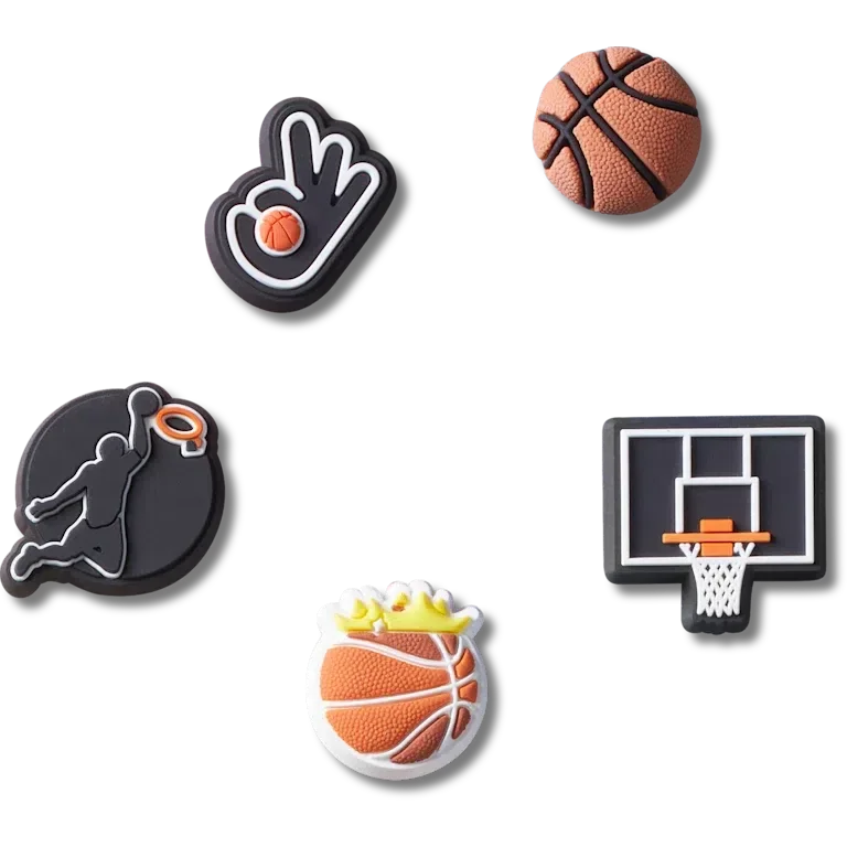 Basketball-Team 5er-Pack Jibbitz-Anstecker Basketball-Team 5er-Pack Jibbitz-Anstecker