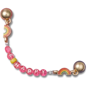 „Be Happy“-Ketten-Jibbitz-Anstecker „Be Happy“-Ketten-Jibbitz-Anstecker