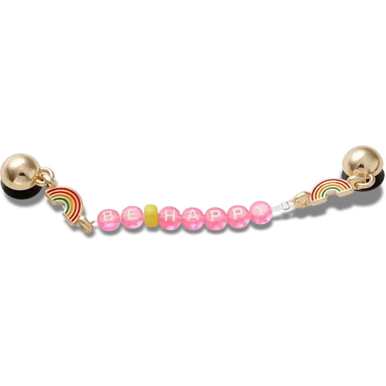„Be Happy“-Ketten-Jibbitz-Anstecker „Be Happy“-Ketten-Jibbitz-Anstecker