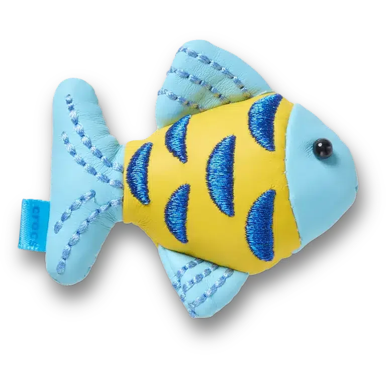 Blaue und goldene „Sparkle Fish“ Jibbitz-Anstecker Blaue und goldene „Sparkle Fish“ Jibbitz-Anstecker