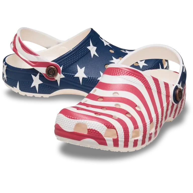 Classic Clog für Kinder mit amerikanischer Flagge Classic Clog für Kinder mit amerikanischer Flagge