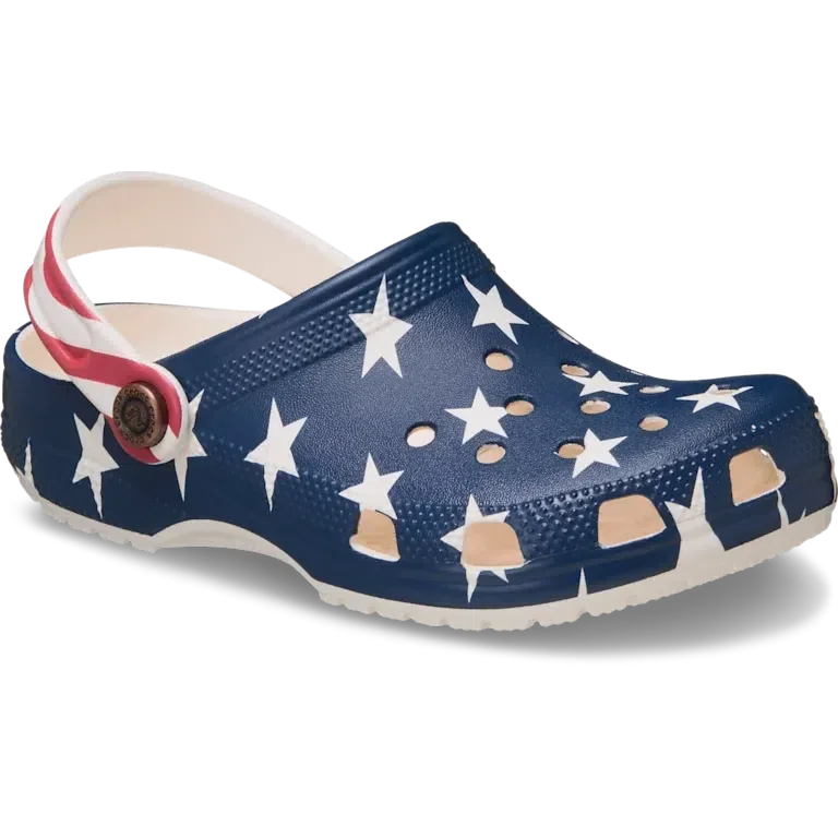 Classic Clog für Kinder mit amerikanischer Flagge Classic Clog für Kinder mit amerikanischer Flagge