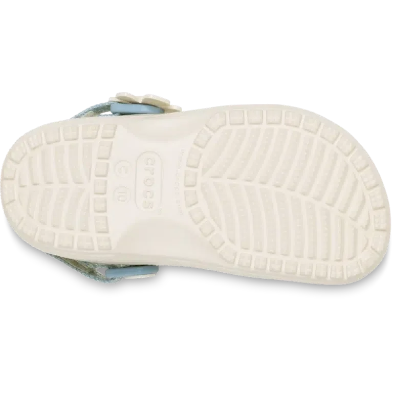 Classic Denim Flower Clog für Kleinkinder mit verstellbarem Fersenriemen Classic Denim Flower Clog für Kleinkinder mit verstellbarem Fersenriemen