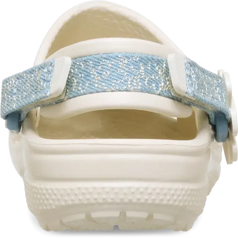 Classic Denim Flower Clog für Kleinkinder mit verstellbarem Fersenriemen Classic Denim Flower Clog für Kleinkinder mit verstellbarem Fersenriemen