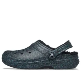 Classic Glitter Black Lined Clogs „Starry Skies“