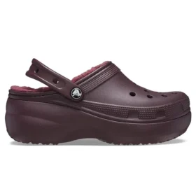 Classic Lined Platform Clogs „Dark Cherry“