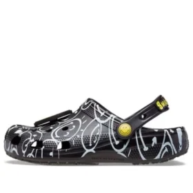 Classic Smiley World Clogs „Black White“