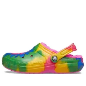 Classic Tie-Dye Fuzz-Lined Clogs „Multi-Color“ Classic Tie-Dye Fuzz-Lined Clogs „Multi-Color“
