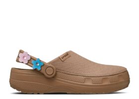 Crafted Enlighten Flower Clog „Milchschokolade“