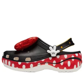 Crocs x Minnie Mouse Classic Platform Clog „Schwarz Rot Weiß“
