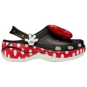 Crocs x Minnie Mouse Classic Platform Clog „Schwarz Rot Weiß“