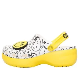 Crocs x Smiley World Charm Classic Platform Clog „Yellow White“