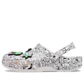 Crocs x Steven Harrington Classic Clogs „Quickstrike – Weiß Schwarz“