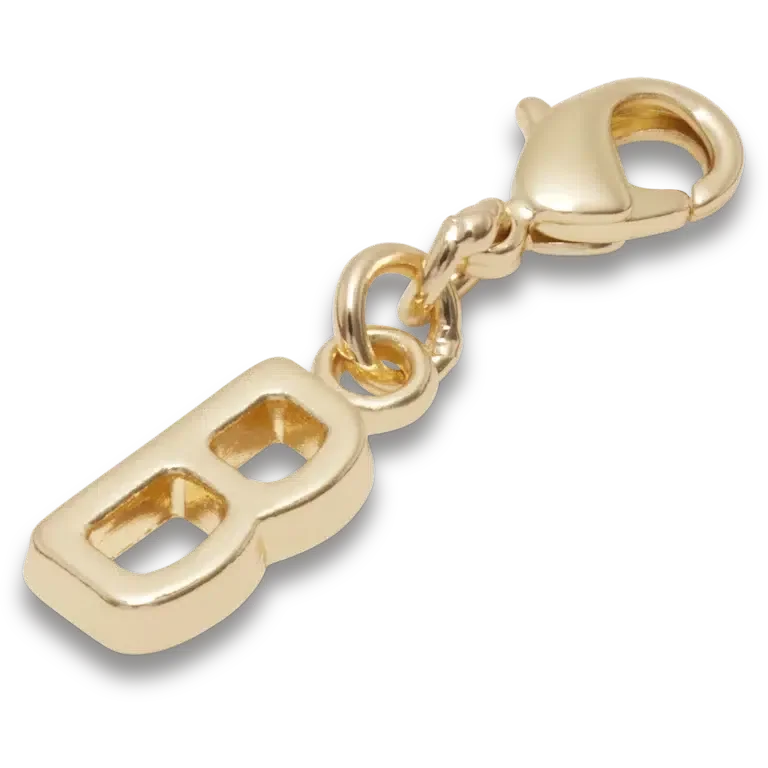 Goldener Buchstabe „B“ – Jibbitz-Anstecker Goldener Buchstabe „B“ – Jibbitz-Anstecker