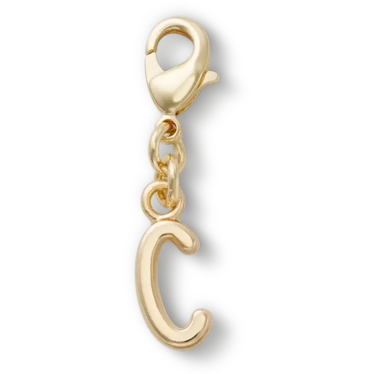 Goldener Buchstabe „C“ – Jibbitz-Anstecker Goldener Buchstabe „C“ – Jibbitz-Anstecker