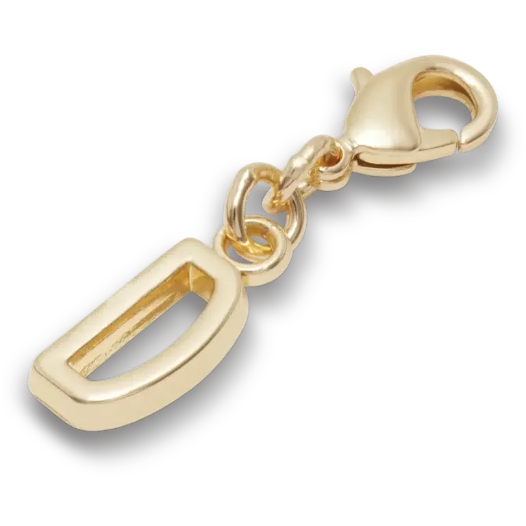 Goldener Buchstabe D – Jibbitz-Anstecker Goldener Buchstabe D – Jibbitz-Anstecker