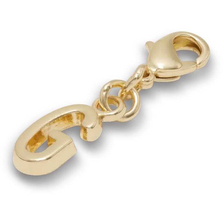 Goldener Buchstabe „G“ – Jibbitz-Anstecker Goldener Buchstabe „G“ – Jibbitz-Anstecker