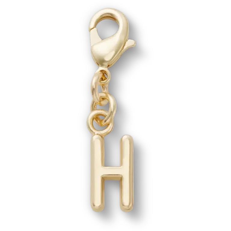 Goldener Buchstabe „H“ – Jibbitz™-Anstecker Goldener Buchstabe „H“ – Jibbitz™-Anstecker