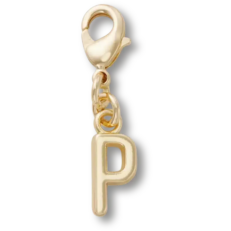 Goldener Buchstabe „P“ – Jibbitz™-Anstecker Goldener Buchstabe „P“ – Jibbitz™-Anstecker