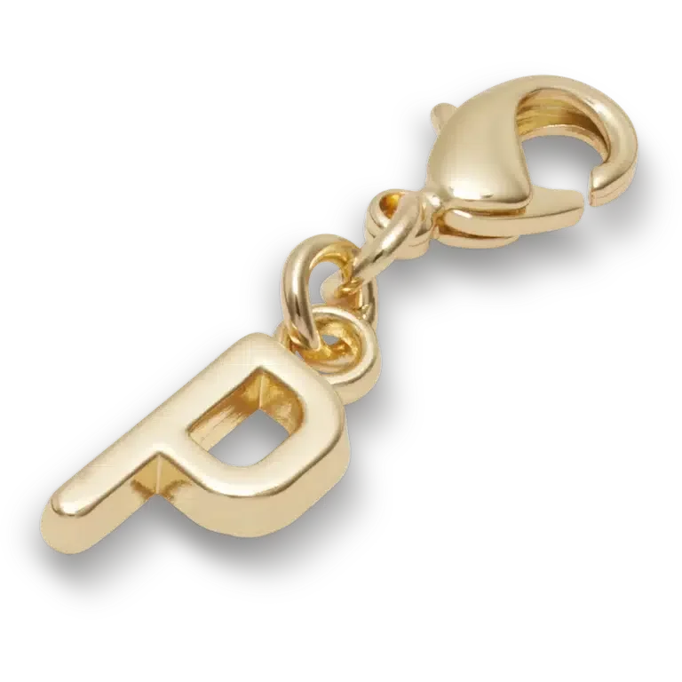 Goldener Buchstabe „P“ – Jibbitz™-Anstecker Goldener Buchstabe „P“ – Jibbitz™-Anstecker