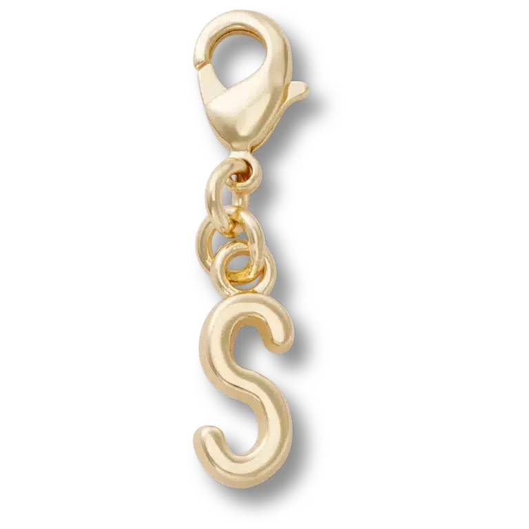 Goldener Buchstabe „S“ – Jibbitz-Anstecker Goldener Buchstabe „S“ – Jibbitz-Anstecker