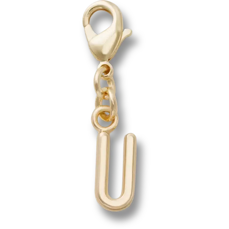 Goldener Buchstabe „U“ – Jibbitz™-Anstecker Goldener Buchstabe „U“ – Jibbitz™-Anstecker