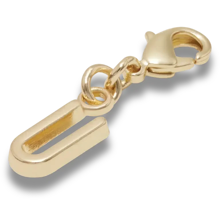 Goldener Buchstabe „U“ – Jibbitz™-Anstecker Goldener Buchstabe „U“ – Jibbitz™-Anstecker