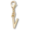 Goldener Buchstabe „V“ – Jibbitz-Anstecker Goldener Buchstabe „V“ – Jibbitz-Anstecker