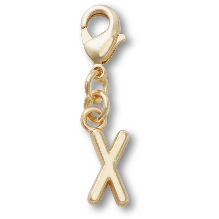 Goldener Buchstabe „X“ – Jibbitz™-Anstecker Goldener Buchstabe „X“ – Jibbitz™-Anstecker