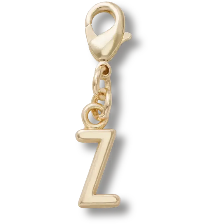 Goldener Buchstabe „Z“ – Jibbitz-Anstecker Goldener Buchstabe „Z“ – Jibbitz-Anstecker