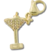 Goldener Martini-Anhänger Jibbitz™-Anstecker Goldener Martini-Anhänger Jibbitz™-Anstecker