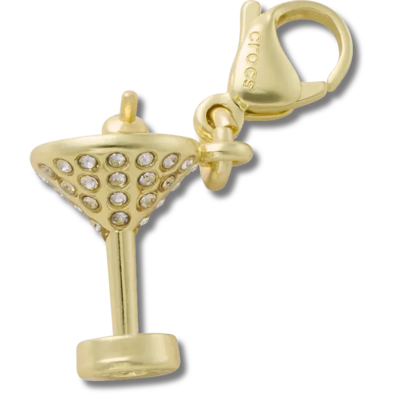 Goldener Martini-Anhänger Jibbitz™-Anstecker Goldener Martini-Anhänger Jibbitz™-Anstecker
