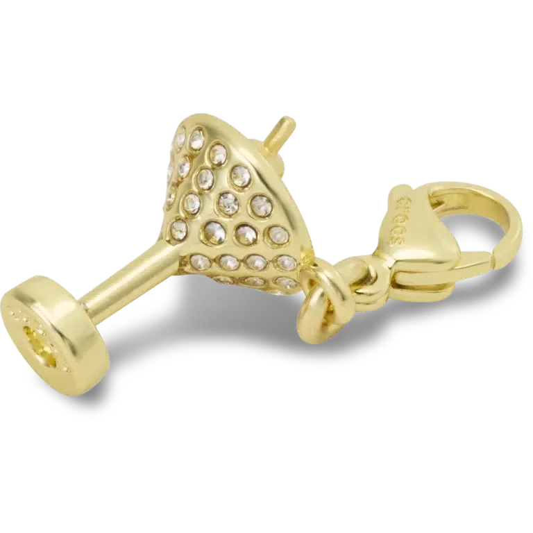 Goldener Martini-Anhänger Jibbitz™-Anstecker Goldener Martini-Anhänger Jibbitz™-Anstecker