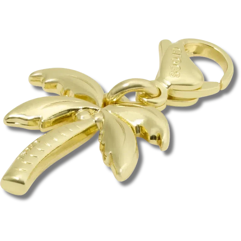 Goldener Palmenbaum-Charm Jibbitz™-Anstecker Goldener Palmenbaum-Charm Jibbitz™-Anstecker