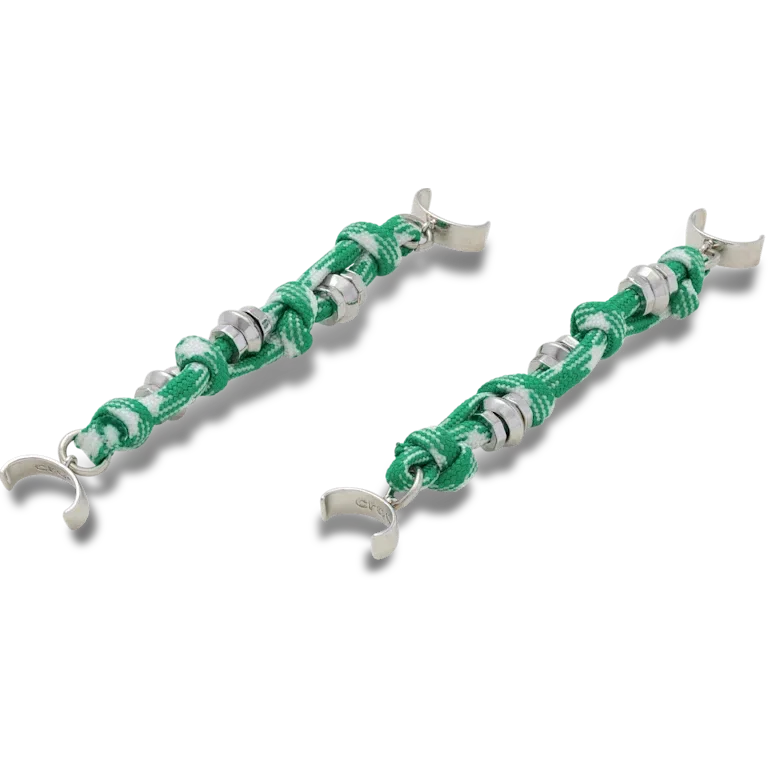 Grüne Sandalen-Kette mit Kordel, 2er-Pack Jibbitz-Anstecker Grüne Sandalen-Kette mit Kordel, 2er-Pack Jibbitz-Anstecker