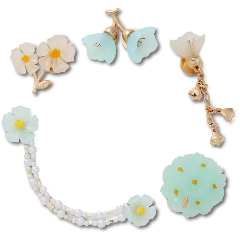 Jibbitz-Anstecker „Blue Dainty Floral“ (5er-Pack) Jibbitz-Anstecker „Blue Dainty Floral“ (5er-Pack)