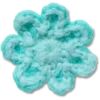 Jibbitz-Anstecker „Häkelblume in Blau“ Jibbitz-Anstecker „Häkelblume in Blau“