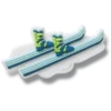 Jibbitz-Anstecker „Skier und Skischuhe“ Jibbitz-Anstecker „Skier und Skischuhe“