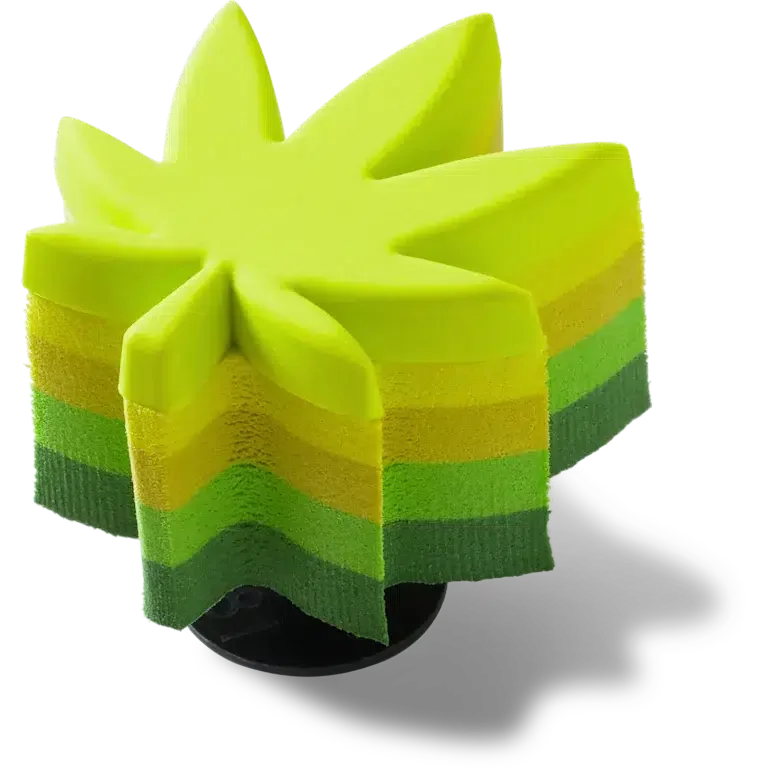 Jibbitz-Anstecker „Stacked Hemp Leaf“ Jibbitz-Anstecker „Stacked Hemp Leaf“