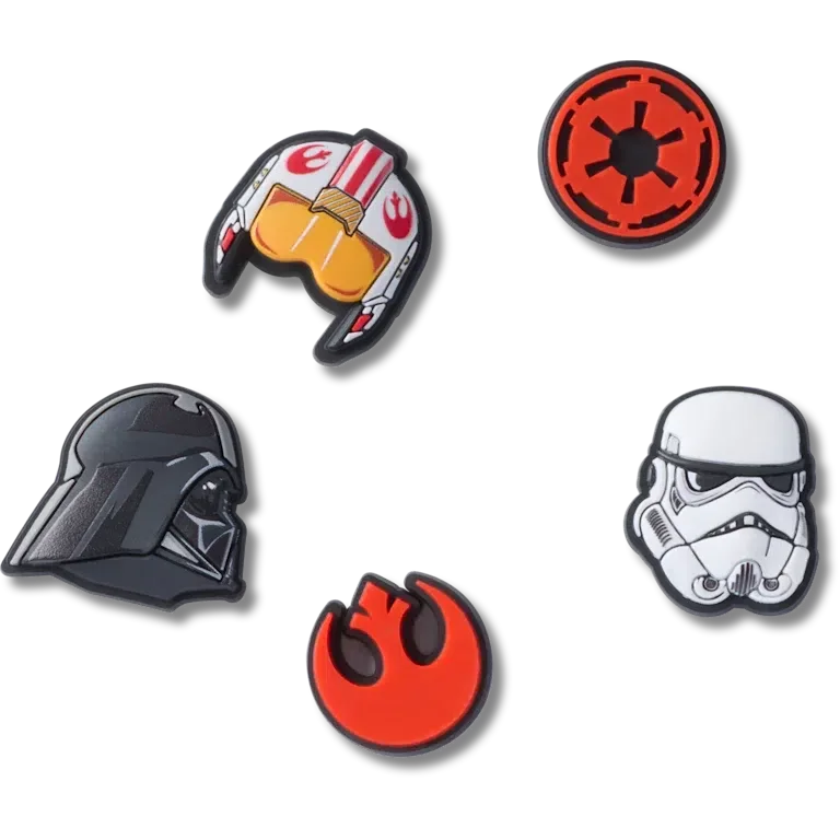 Jibbitz-Anstecker „Star Wars“-Symbole, 5er-Pack Jibbitz-Anstecker „Star Wars“-Symbole, 5er-Pack