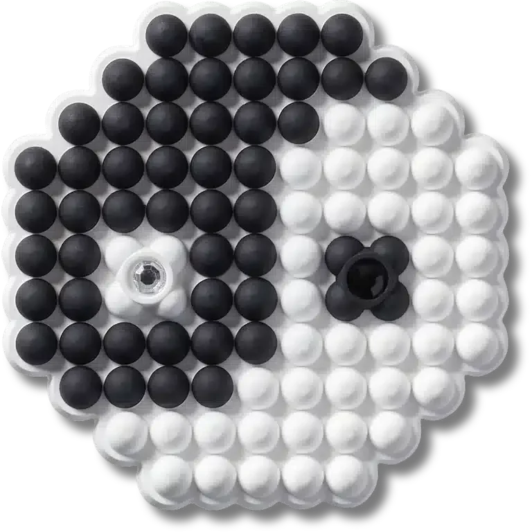 Jibbitz-Anstecker „Ying und Yang“ mit Perlen Jibbitz-Anstecker „Ying und Yang“ mit Perlen