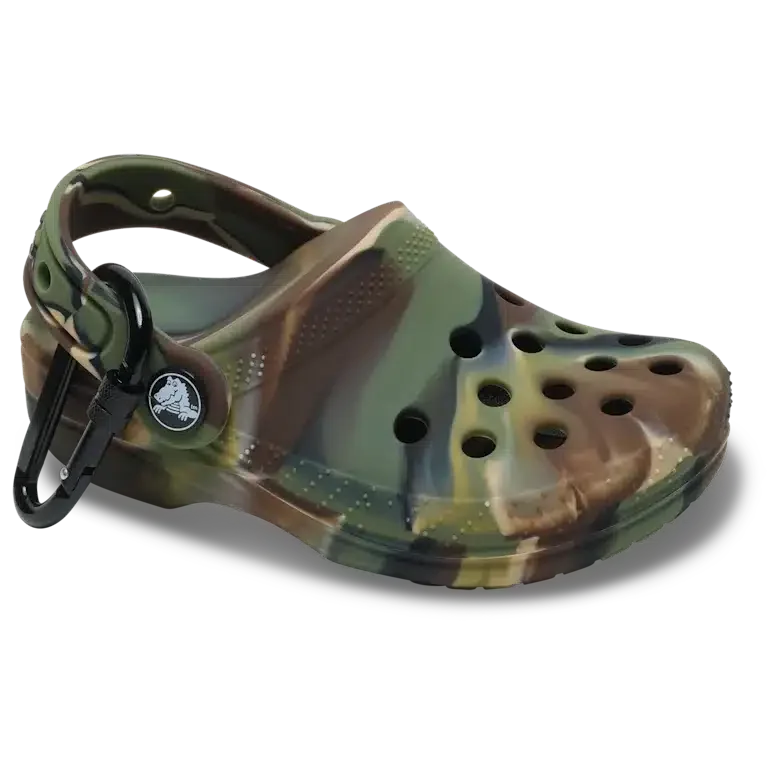 Klassischer marmorierter Clog-Beutel als Taschenanhänger Klassischer marmorierter Clog-Beutel als Taschenanhänger