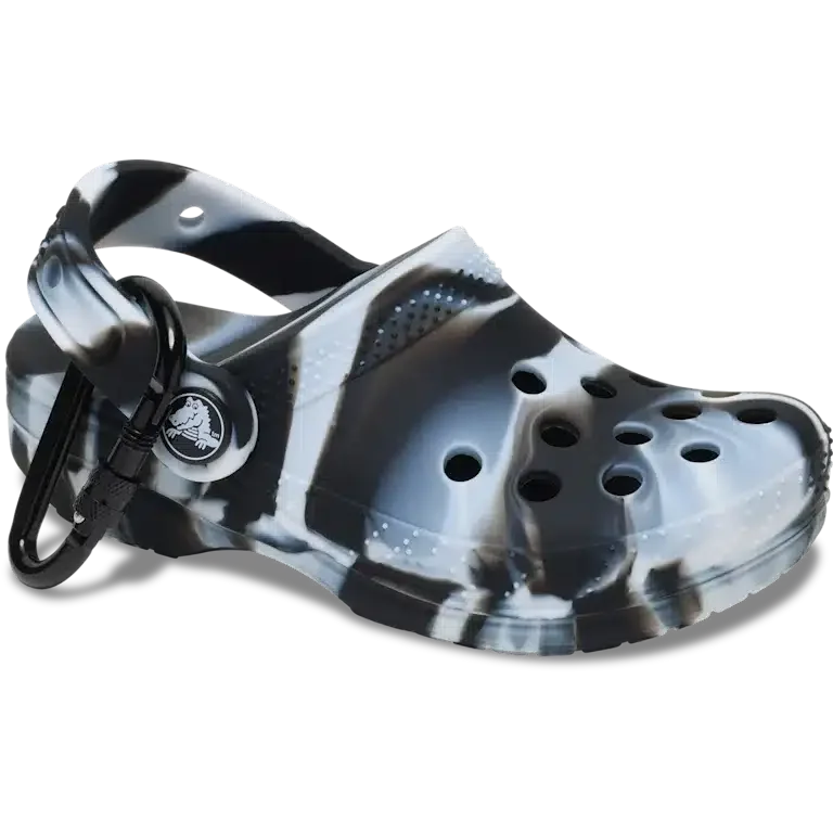 Klassischer marmorierter Clog-Beutel als Taschenanhänger Klassischer marmorierter Clog-Beutel als Taschenanhänger