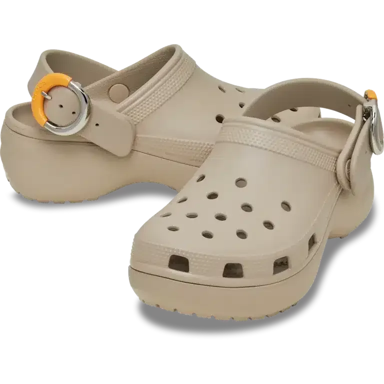 Klassischer Platform Clog mit getauchter Schnalle Klassischer Platform Clog mit getauchter Schnalle