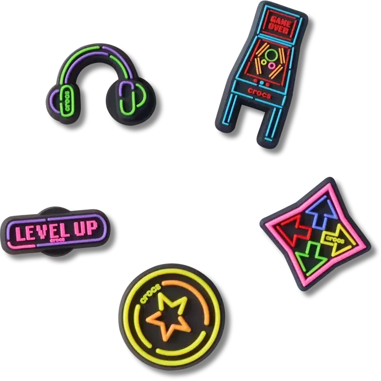 Level Up Gamer 5er-Pack Jibbitz-Anstecker Level Up Gamer 5er-Pack Jibbitz-Anstecker